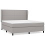 Cama box spring con colchón tela gris claro 180x200 cm de vidaXL, Camas y somieres - Ref: Foro24-3127821, Precio: 613,05 €, D...