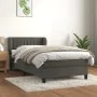 Box spring bed with dark gray velvet mattress 100x200 cm by vidaXL, Beds and slatted bases - Ref: Foro24-3127596, Price: 303,...