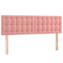 Cama box spring con colchón terciopelo rosa 140x190 cm de vidaXL, Camas y somieres - Ref: Foro24-3127732, Precio: 453,13 €, D...