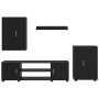 Conjunto de mueble de TV 4 pcs Roble Negro Madera contrachapada en Muebles TV | Comprar online en Foru.es