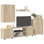 Conjunto de mueble de TV Montaje en la pared 4 pcs Roble Sonoma en Muebles TV | Comprar online en Foru.es