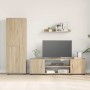 Conjunto de mueble de TV Montaje en la pared 4 pcs Roble Sonoma en Muebles TV | Comprar online en Foru.es