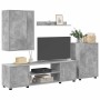 Conjunto de mueble de TV 4 pcs Gris Concreto en Muebles TV | Comprar online en Foru.es
