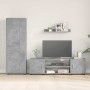 Conjunto de mueble de TV 4 pcs Gris Concreto en Muebles TV | Comprar online en Foru.es