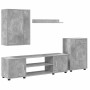 Conjunto de mueble de TV 4 pcs Gris Concreto en Muebles TV | Comprar online en Foru.es