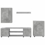 Conjunto de mueble de TV 4 pcs Gris Concreto en Muebles TV | Comprar online en Foru.es