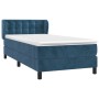 Cama box spring con colchón terciopelo azul oscuro 90x190 cm de vidaXL, Camas y somieres - Ref: Foro24-3127707, Precio: 309,7...