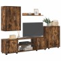 Conjunto de mueble de TV 4 pcs Roble Ahumado en Muebles TV | Comprar online en Foru.es