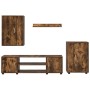 Conjunto de mueble de TV 4 pcs Roble Ahumado en Muebles TV | Comprar online en Foru.es