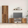Conjunto de mueble de TV Montaje en la pared 4 pcs Madera Vieja en Muebles TV | Comprar online en Foru.es