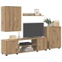 Conjunto de mueble de TV 4 pcs Roble artesanal en Muebles TV | Comprar online en Foru.es