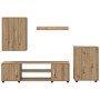 Conjunto de mueble de TV 4 pcs Roble artesanal en Muebles TV | Comprar online en Foru.es