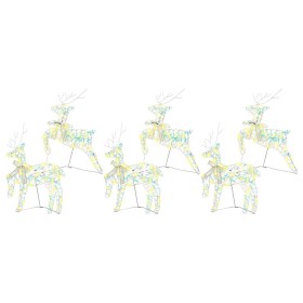 Renos LED con 180 LED 6 pcs Multicolor PET en Decoración Festiva y Estacional | Comprar online en Foru.es