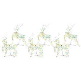 Renos LED con 180 LED 6 pcs Multicolor PET en Decoración Festiva y Estacional | Comprar online en Foru.es