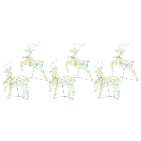 Renos LED con 180 LED 6 pcs Multicolor PET en Decoración Festiva y Estacional | Comprar online en Foru.es