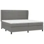 Box spring bed with dark gray fabric mattress 200x200 cm by vidaXL, Beds and slatted bases - Ref: Foro24-3127990, Price: 690,...