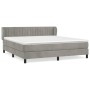 Cama box spring con colchón terciopelo gris claro 180x200 cm de vidaXL, Camas y somieres - Ref: Foro24-3127625, Precio: 530,6...
