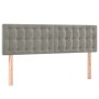 Cama box spring con colchón terciopelo gris claro 140x200 cm de vidaXL, Camas y somieres - Ref: Foro24-3127733, Precio: 473,3...