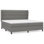 Cama box spring con colchón tela gris oscuro 200x200 cm de vidaXL, Camas y somieres - Ref: Foro24-3128230, Precio: 726,41 €, ...