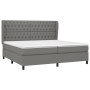 Cama box spring con colchón tela gris oscuro 200x200 cm de vidaXL, Camas y somieres - Ref: Foro24-3128230, Precio: 726,41 €, ...