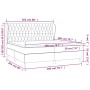 Cama box spring con colchón tela gris oscuro 200x200 cm de vidaXL, Camas y somieres - Ref: Foro24-3128230, Precio: 726,41 €, ...