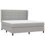 Cama box spring con colchón tela gris claro 180x200 cm de vidaXL, Camas y somieres - Ref: Foro24-3127981, Precio: 613,03 €, D...
