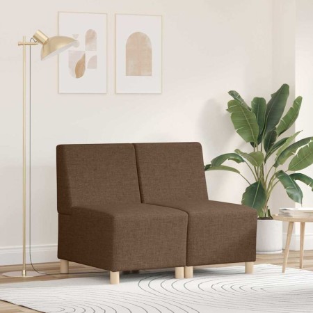 Unidad de Sofá Modular sin Brazos 2 pcs Marrón 55 x 74 x 82 cm en Sofás | Comprar online en Foru.es