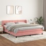 Cama box spring con colchón terciopelo rosa 180x200 cm de vidaXL, Camas y somieres - Ref: Foro24-3127510, Precio: 504,64 €, D...