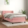 Cama box spring con colchón terciopelo rosa 100x200 cm de vidaXL, Camas y somieres - Ref: Foro24-3127480, Precio: 301,90 €, D...