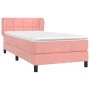 Cama box spring con colchón terciopelo rosa 100x200 cm de vidaXL, Camas y somieres - Ref: Foro24-3127480, Precio: 301,90 €, D...