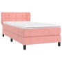 Cama box spring con colchón terciopelo rosa 100x200 cm de vidaXL, Camas y somieres - Ref: Foro24-3127480, Precio: 312,08 €, D...
