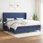 Cama box spring con colchón tela azul 200x200 cm de vidaXL, Camas y somieres - Ref: Foro24-3127995, Precio: 679,87 €, Descuen...