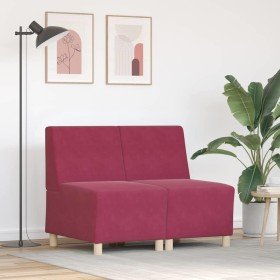 Unidad de Sofá Modular sin Brazos 2 pcs Rojo vino en Sofás | Comprar online en Foru.es