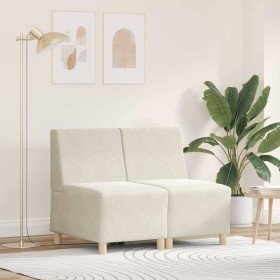Unidad de Sofá Modular sin Brazos 2 pcs Crema 55 x 74 x 82 cm en Sofás | Comprar online en Foru.es