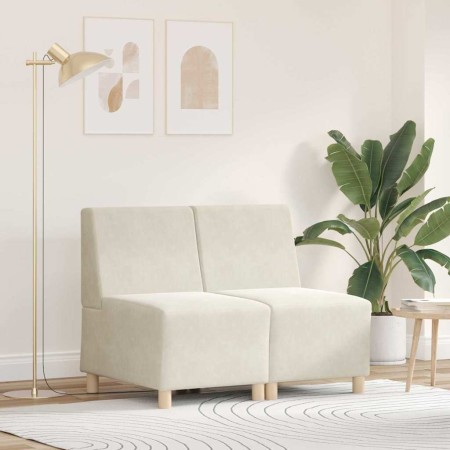 Unidad de Sofá Modular sin Brazos 2 pcs Crema 55 x 74 x 82 cm en Sofás | Comprar online en Foru.es