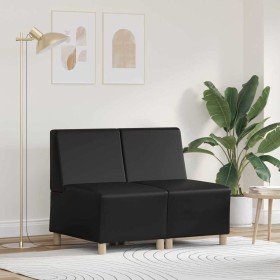 Unidad de Sofá Modular sin Brazos 2 pcs Negro 55 x 74 x 82 cm en Sofás | Comprar online en Foru.es