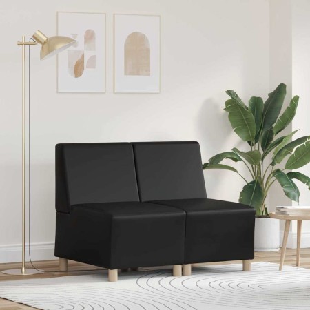 Unidad de Sofá Modular sin Brazos 2 pcs Negro 55 x 74 x 82 cm en Sofás | Comprar online en Foru.es