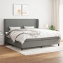 Cama box spring con colchón tela gris oscuro 200x200 cm de vidaXL, Camas y somieres - Ref: Foro24-3127830, Precio: 680,73 €, ...