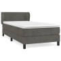 Cama box spring con colchón terciopelo gris oscuro 90x200 cm de vidaXL, Camas y somieres - Ref: Foro24-3127410, Precio: 298,0...