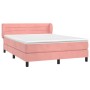 Cama box spring con colchón terciopelo rosa 140x190 cm de vidaXL, Camas y somieres - Ref: Foro24-3127552, Precio: 440,17 €, D...