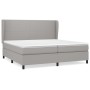Cama box spring con colchón tela gris claro 200x200 cm de vidaXL, Camas y somieres - Ref: Foro24-3127829, Precio: 706,56 €, D...