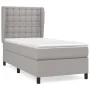 Box spring bed with light gray fabric mattress 90x200 cm by vidaXL, Beds and slatted bases - Ref: Foro24-3128253, Price: 339,...