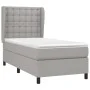 Box spring bed with light gray fabric mattress 90x200 cm by vidaXL, Beds and slatted bases - Ref: Foro24-3128253, Price: 339,...