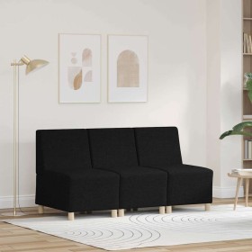 Unidad de Sofá Modular sin Brazos 3 pcs Negro 55 x 74 x 82 cm en Sofás | Comprar online en Foru.es