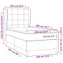Cama box spring con colchón tela color crema 100x200 cm de vidaXL, Camas y somieres - Ref: Foro24-3127946, Precio: 339,07 €, ...