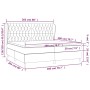 Cama box spring con colchón tela color crema 200x200 cm de vidaXL, Camas y somieres - Ref: Foro24-3128234, Precio: 706,81 €, ...