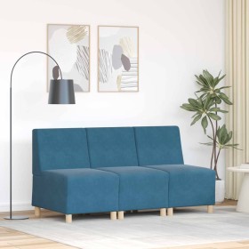 Unidad de Sofá Modular sin Brazos 3 pcs Azul 55 x 74 x 82 cm en Sofás | Comprar online en Foru.es