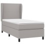 Cama box spring con colchón tela gris claro 90x200 cm de vidaXL, Camas y somieres - Ref: Foro24-3127773, Precio: 360,11 €, De...