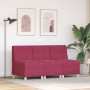 Unidad de Sofá Modular sin Brazos 3 pcs Rojo vino en Sofás | Comprar online en Foru.es