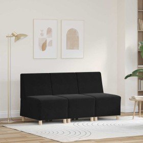 Unidad de Sofá Modular sin Brazos 3 pcs Negro 55 x 74 x 82 cm en Sofás | Comprar online en Foru.es